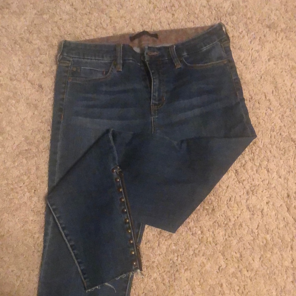 Liverpool studded raw hem jeans